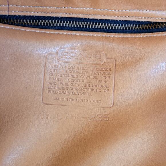 Vtg Coach Riverside Bag Tan Leather Shoulder bag Purse - Picture 8 of 8